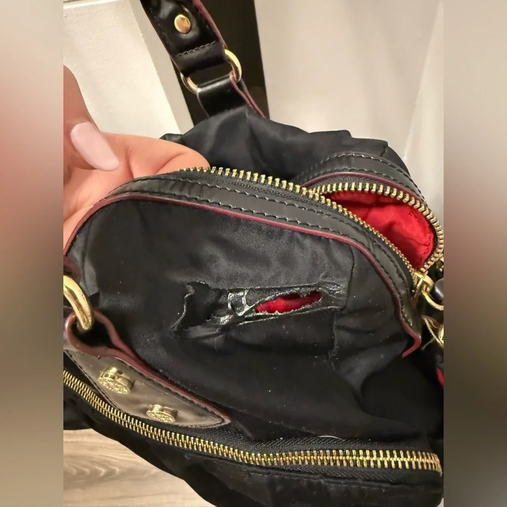 MZ Wallace Black Nylon Laptop Shoulder Bag Pockets